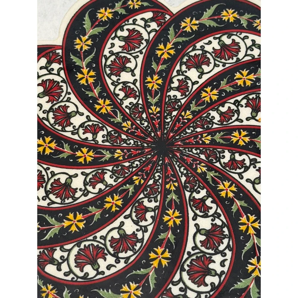 Artnicea Turkish Iznik Ceramic Trivet Floral Hot Plate Handmade Style Turkey